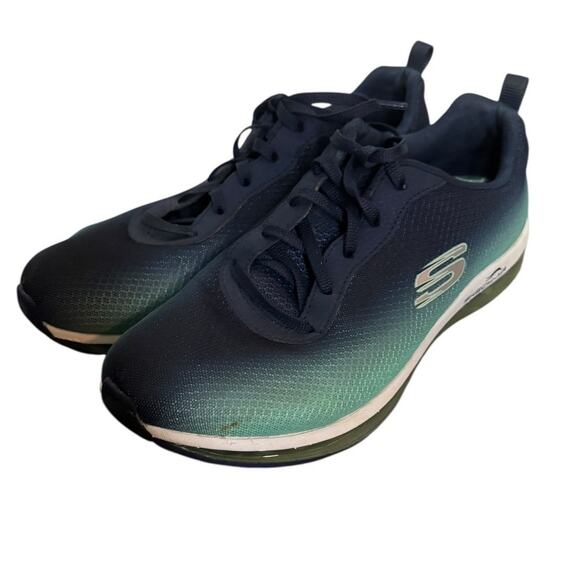 SKECHERS Skech-Air Memory Foam Blue Trainer Sneakers SZ 9 - Picture 2 of 10